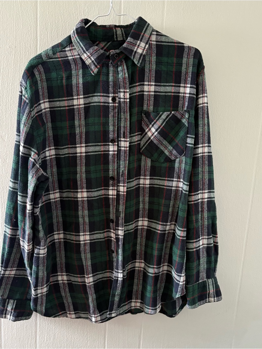Classic Men's Green Plaid Button-Up Shirt